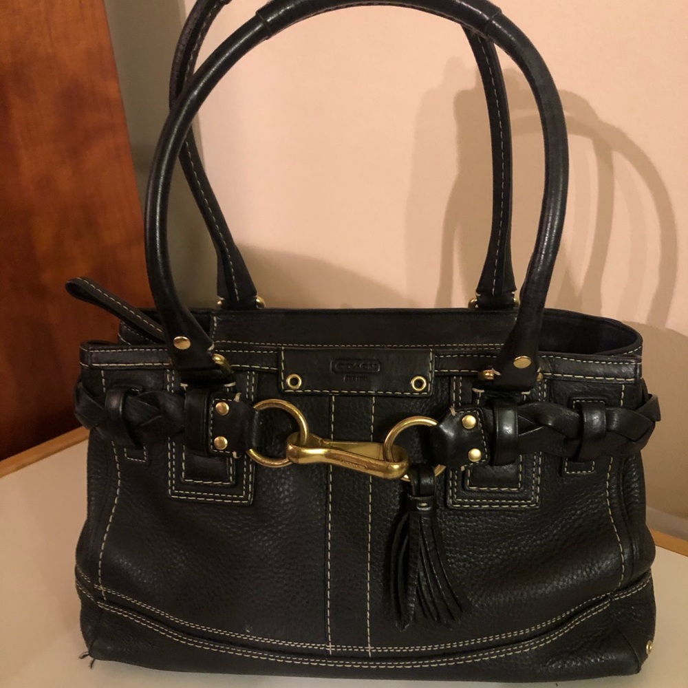 Vintage coach leather handbag